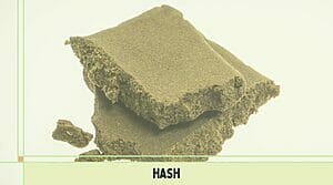 A labeled piece of hash.